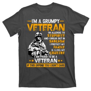 Im A Grumpy Veteran Military Wall Art This Modern Funny Patriotic Flag T-Shirt