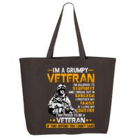 Im A Grumpy Veteran Military Wall Art This Modern Funny Patriotic Flag 25L Jumbo Tote