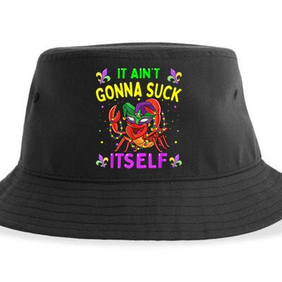 It Aint Gonna Suck Itself Crawfish Funny Mardi Gras Sustainable Bucket Hat