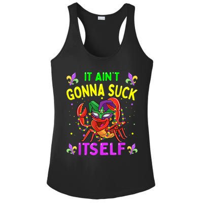 It Aint Gonna Suck Itself Crawfish Funny Mardi Gras Ladies PosiCharge Competitor Racerback Tank