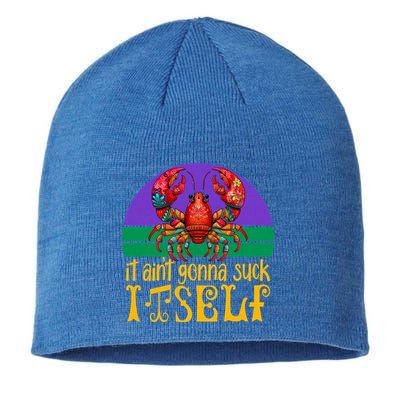 It Ain’T Gonna Suck Itself Funny Crawfish Mardi Gras Vintage Gift Sustainable Beanie
