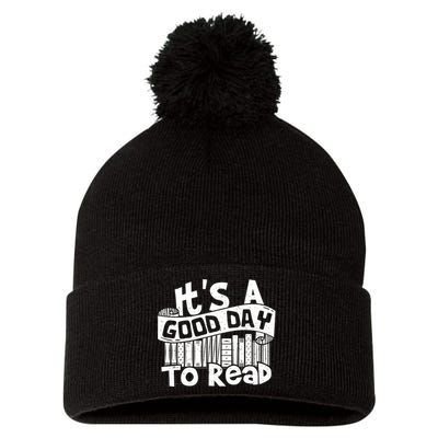 Its A Good Day To Read Pom Pom 12in Knit Beanie