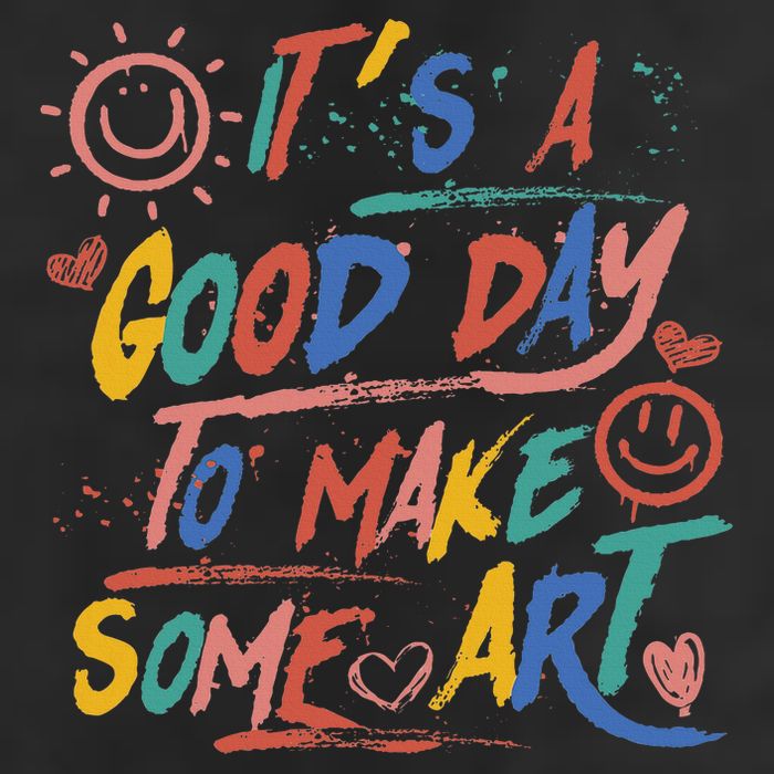 ItS A Good Day To Make Some Art Artist Teacher 7 Panel Mesh Trucker Snapback Hat