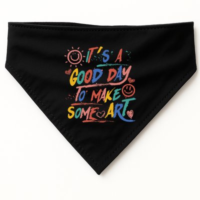 ItS A Good Day To Make Some Art Artist Teacher USA-Made Doggie Bandana