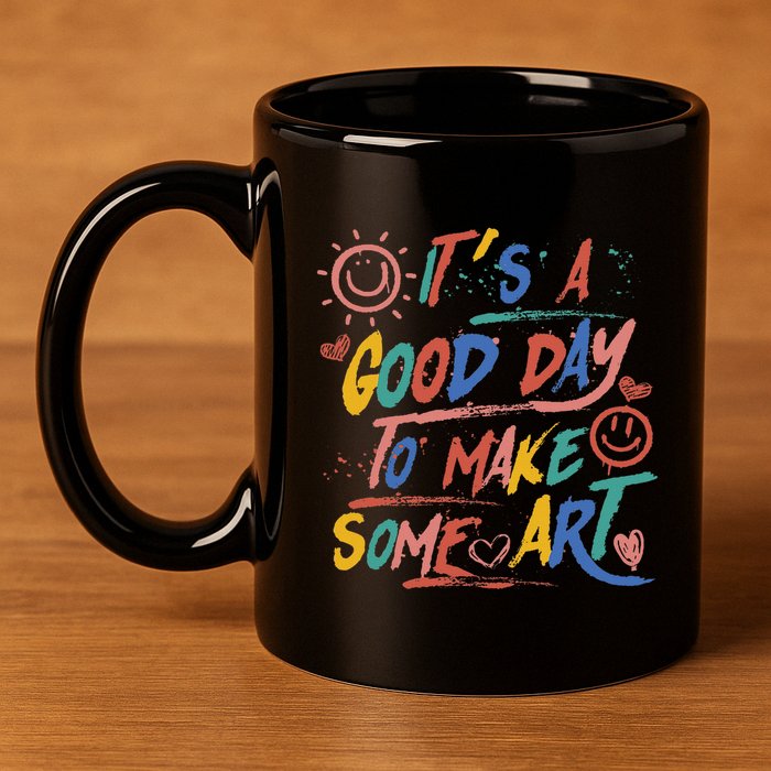 ItS A Good Day To Make Some Art Artist Teacher 11oz C Handle Ceramic Mug