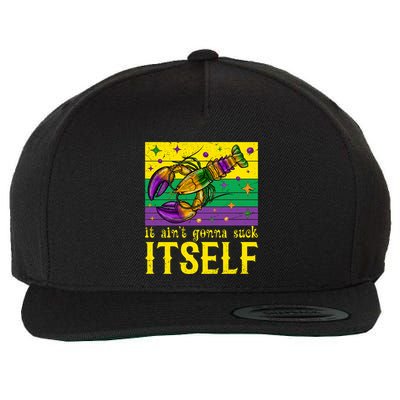 It Ain’T Gonna Suck Itself Funny Crawfish Mardi Gras Vintage Cool Gift Wool Snapback Cap