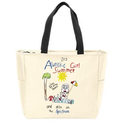 Its Autistic Girl Summer And Also On The Spectrum Zip Tote Bag