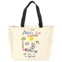 Its Autistic Girl Summer And Also On The Spectrum Zip Tote Bag