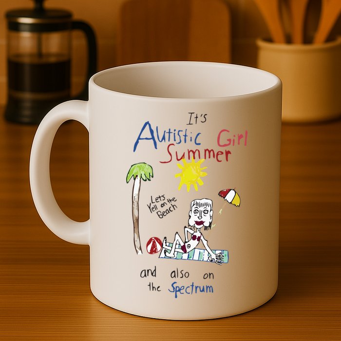 Its Autistic Girl Summer And Also On The Spectrum Mug