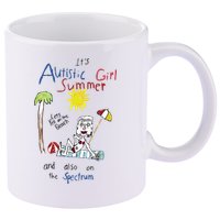 Its Autistic Girl Summer And Also On The Spectrum 11oz C Handle Ceramic Mug
