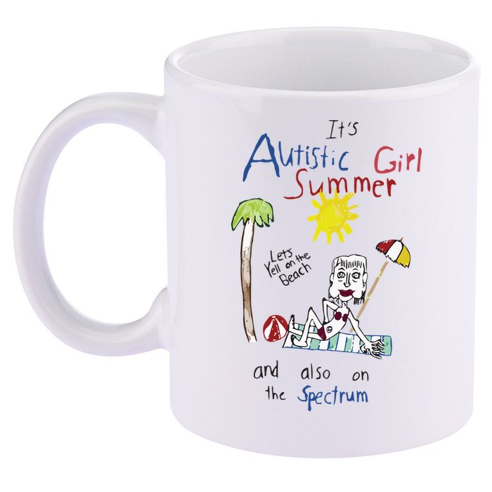 Its Autistic Girl Summer And Also On The Spectrum 11oz C Handle Ceramic Mug
