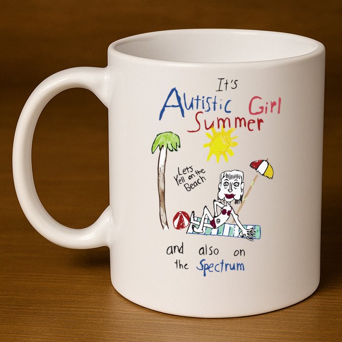 Its Autistic Girl Summer And Also On The Spectrum 11oz C Handle Ceramic Mug