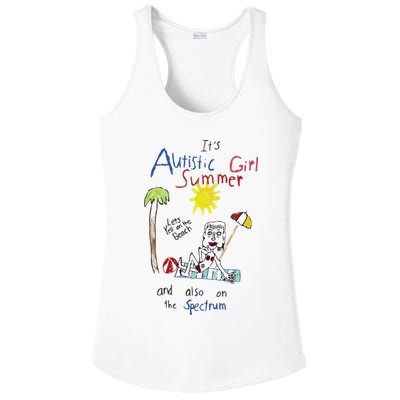 Its Autistic Girl Summer And Also On The Spectrum Ladies PosiCharge Competitor Racerback Tank