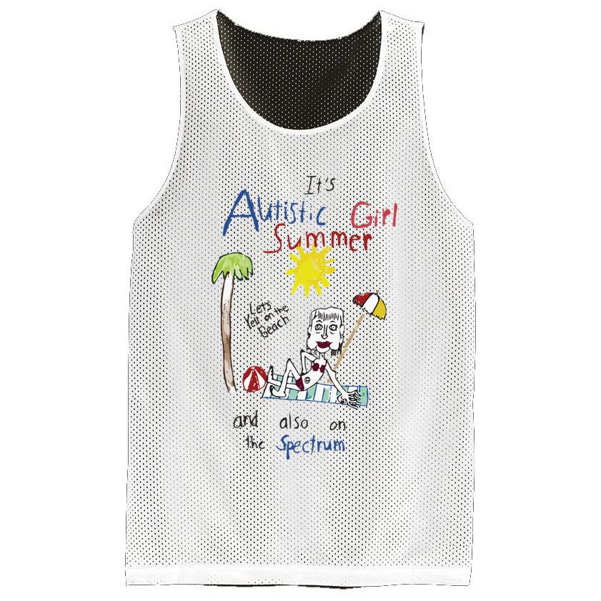 Its Autistic Girl Summer And Also On The Spectrum Mesh Reversible Basketball Jersey Tank