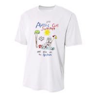 Its Autistic Girl Summer And Also On The Spectrum Youth Performance Sprint T-Shirt