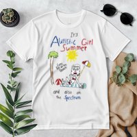 Its Autistic Girl Summer And Also On The Spectrum Premium T-Shirt