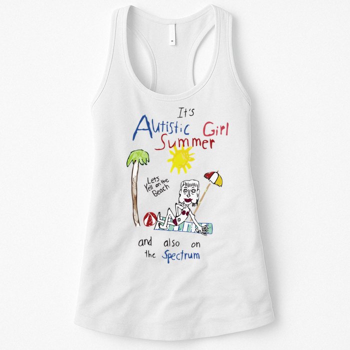 Its Autistic Girl Summer And Also On The Spectrum Womens Tank Top