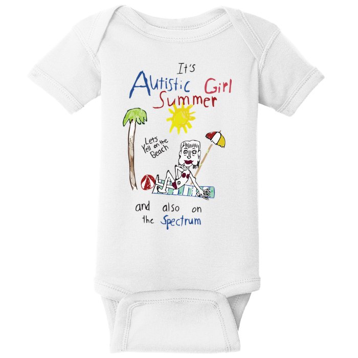 Its Autistic Girl Summer And Also On The Spectrum Baby Bodysuit