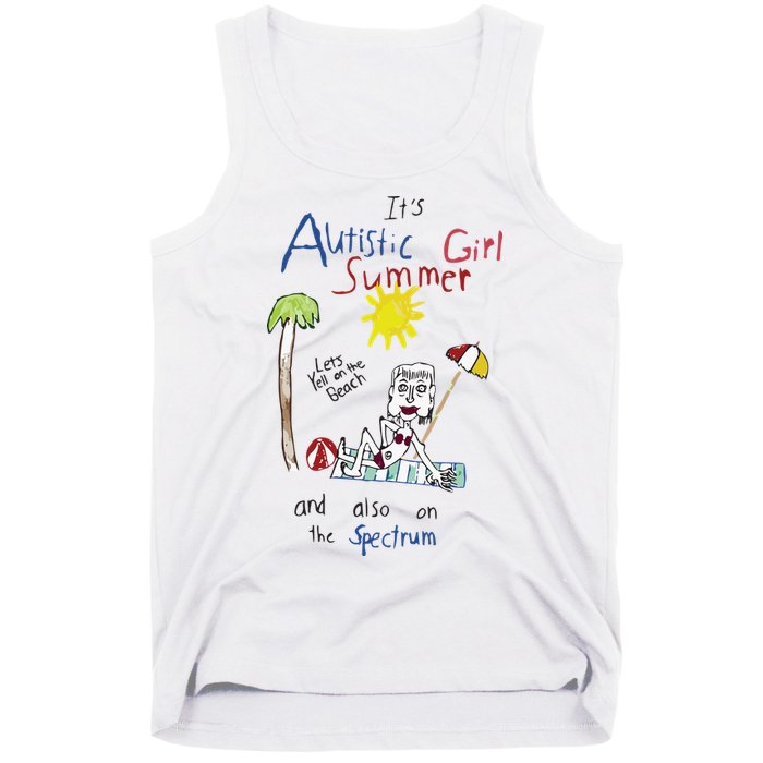 Its Autistic Girl Summer And Also On The Spectrum Tank Top