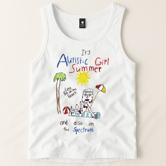Its Autistic Girl Summer And Also On The Spectrum Tank Top