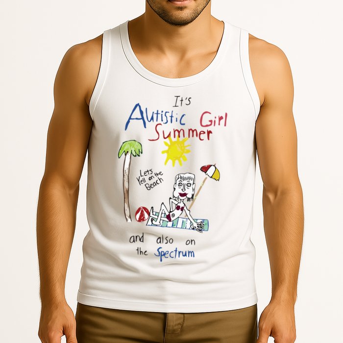Its Autistic Girl Summer And Also On The Spectrum Tank Top