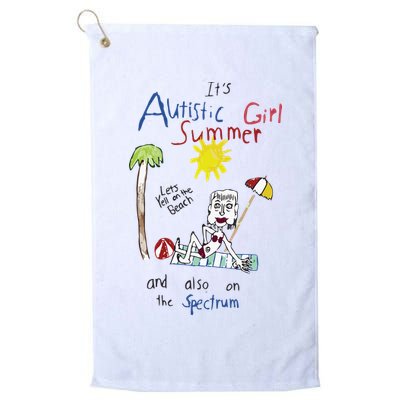 Its Autistic Girl Summer And Also On The Spectrum Golf Towel