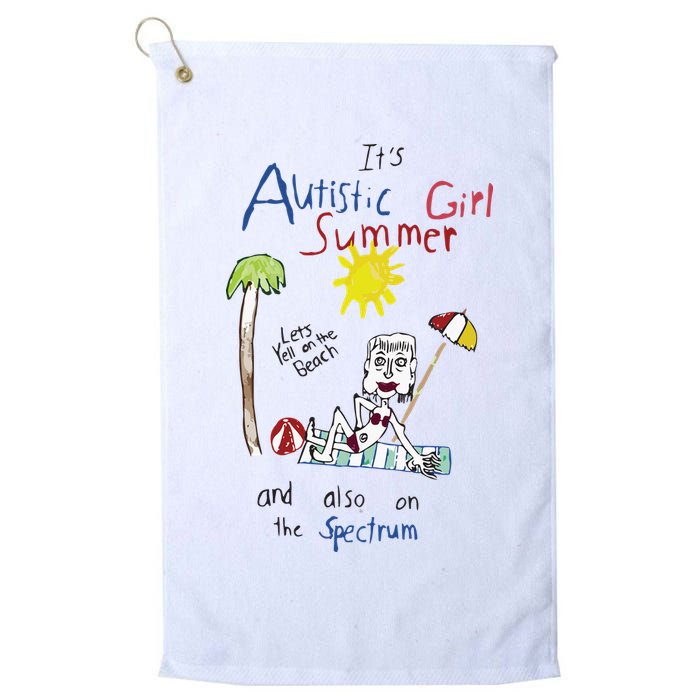 Its Autistic Girl Summer And Also On The Spectrum Golf Towel