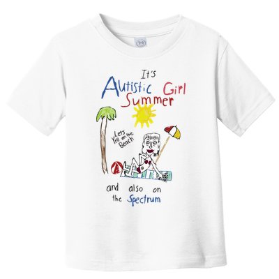 Its Autistic Girl Summer And Also On The Spectrum Toddler T-Shirt