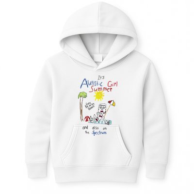 Its Autistic Girl Summer And Also On The Spectrum Kids Hoodie