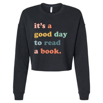 It’s A Good Day To Read A Book Women Book Lovers Tops Bookworm Shirt Fun Cropped Pullover Crew