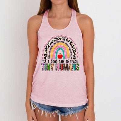 It's A Good Day To Teach Tiny Humans Women's Knotted Racerback Tank