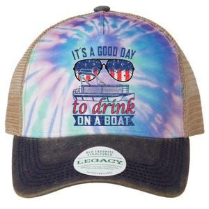 It´s A Good Day To Drink On A Boat Captain Life Is Better Legacy Tie Dye Trucker Hat