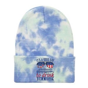 It´s A Good Day To Drink On A Boat Captain Life Is Better Tie Dye 12in Knit Beanie