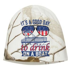 It´s A Good Day To Drink On A Boat Captain Life Is Better Kati - Camo Knit Beanie