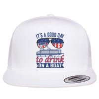 It´s A Good Day To Drink On A Boat Captain Life Is Better Flat Bill Trucker Hat