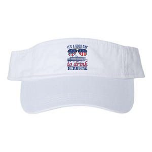 It´s A Good Day To Drink On A Boat Captain Life Is Better Valucap Bio-Washed Visor