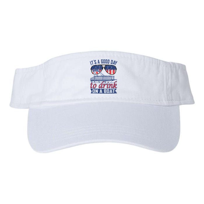 It´s A Good Day To Drink On A Boat Captain Life Is Better Valucap Bio-Washed Visor