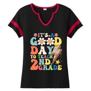 Its A Good Day To Teach Second Grade 2nd Grade Teacher Ladies Halftime Notch Neck Tee