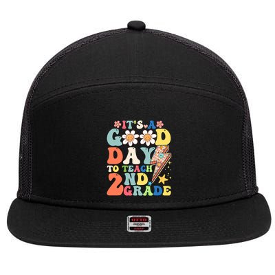 Its A Good Day To Teach Second Grade 2nd Grade Teacher 7 Panel Mesh Trucker Snapback Hat