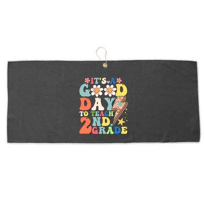 Its A Good Day To Teach Second Grade 2nd Grade Teacher Large Microfiber Waffle Golf Towel
