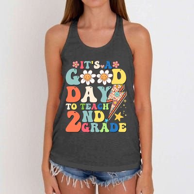 Its A Good Day To Teach Second Grade 2nd Grade Teacher Women's Knotted Racerback Tank