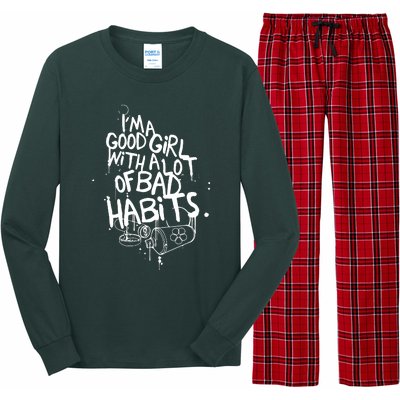 IM A Good Girl With Lots Of Bad Habits Long Sleeve Pajama Set