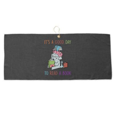 Its A Good Day To Read Bookworm Librarian Book Lover Gift Cool Gift Large Microfiber Waffle Golf Towel