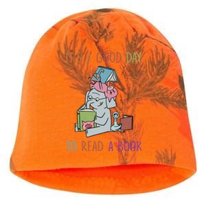 Its A Good Day To Read Bookworm Librarian Book Lover Gift Cool Gift Kati - Camo Knit Beanie