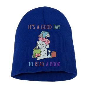 Its A Good Day To Read Bookworm Librarian Book Lover Gift Cool Gift Short Acrylic Beanie