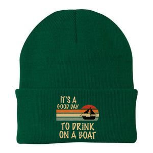 Its A Good Day To Drink On A Boat Funny Boating Knit Cap Winter Beanie