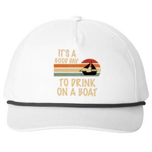 Its A Good Day To Drink On A Boat Funny Boating Snapback Five-Panel Rope Hat