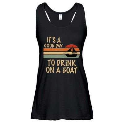 Its A Good Day To Drink On A Boat Funny Boating Ladies Essential Flowy Tank