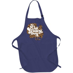 ItS All Gravy Baby Leopard Print Turkey Thanksgiving Vibes Full-Length Apron With Pockets