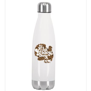 ItS All Gravy Baby Leopard Print Turkey Thanksgiving Vibes Stainless Steel Insulated Water Bottle